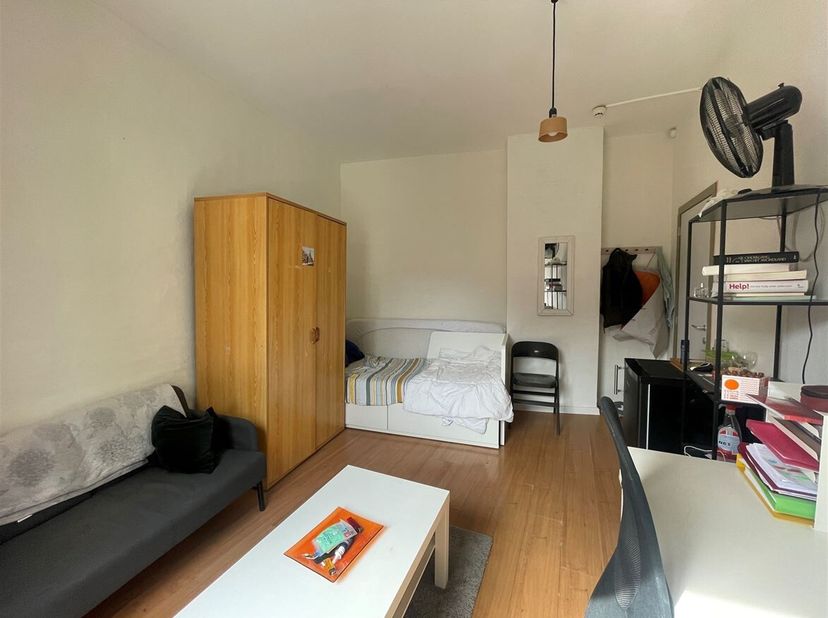 RÉSERVÉ AUX ÉTUDIANTS - STUDENTS ONLY (POUR UNE VISITE, APPELEZ LE +32 384 14 14)<br />
Cette chambre d'étudiant est située en plein coeur d'Anvers. E