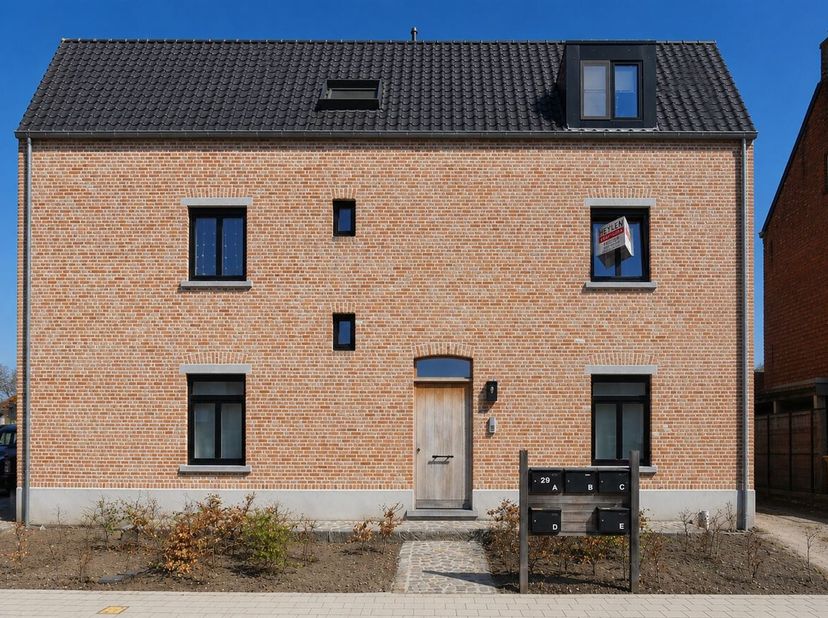 Appartement spacieux et prêt à l'emploi de 2 chambres à coucher près du centre d'Olen<br />
Situation :<br />
Cet appartement récent bénéficie d'un ex