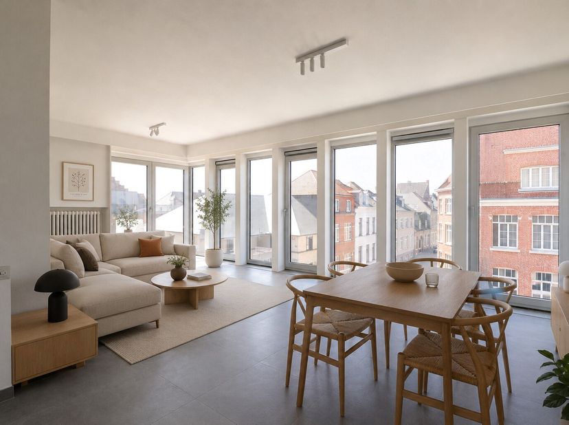 Heel lichtrijk appartement met 2 slaapkamers nabij de Grote Markt en het station van Izegem.<br />
Het appartement werd volledig vernieuwd. Je komt he