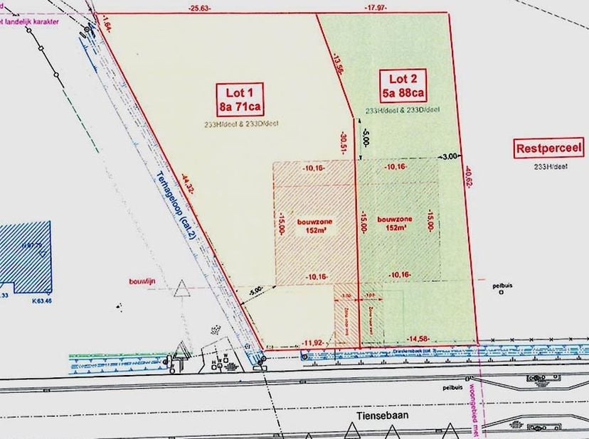 Grond te koop in Tiensebaan Rechts v 42 bus lot 1,
                    3461 Molenbeek-Wersbeek