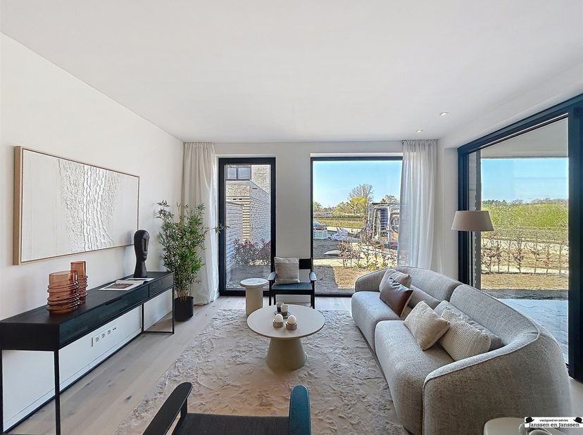 Luxueus energiezuinig nieuwbouw appartement 0.4 gelegen in blok B<br />
<br />
Het gelijkvloers appartement heeft een oppervlakte van 94,4 m2, 2 sla