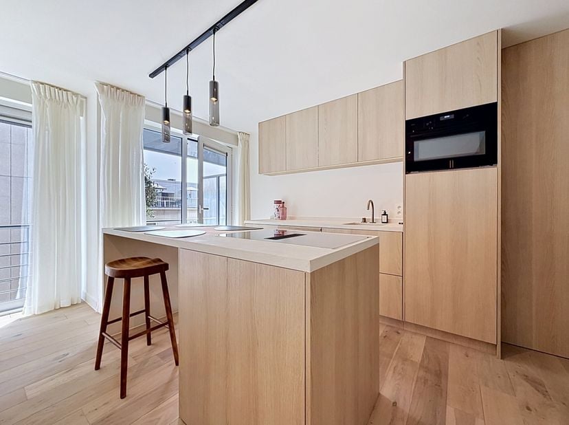 Schitterend gerenoveerd doorloopappartement met hoogwaardige afwerkingen op topligging te Nieuwpoort-Bad, gelegen in een zijstraat van de Zeedijk en o