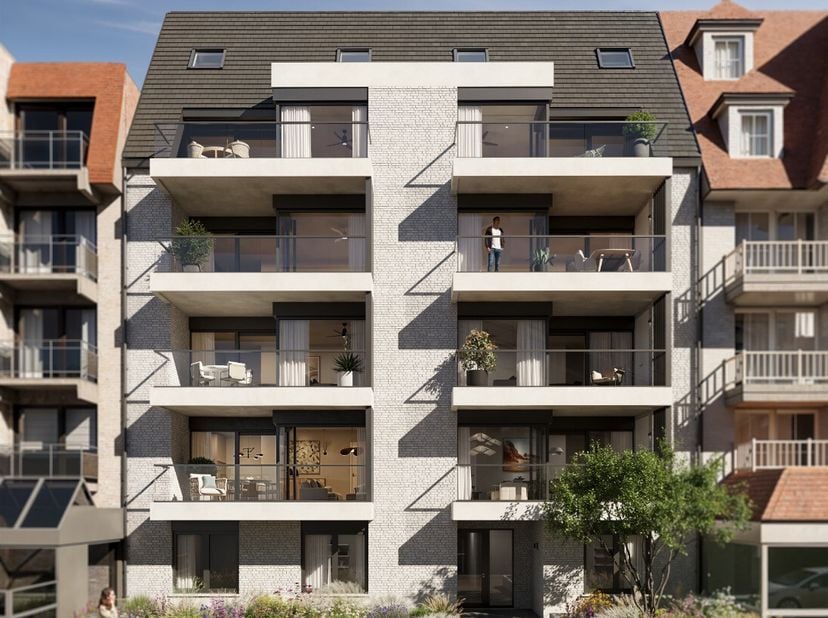 Saint-Idesbald : luxueux appartement neuf avec terrasse spacieuse à proximité du centre ! Action temporaire : Achetez avant le 1er juillet et recevez