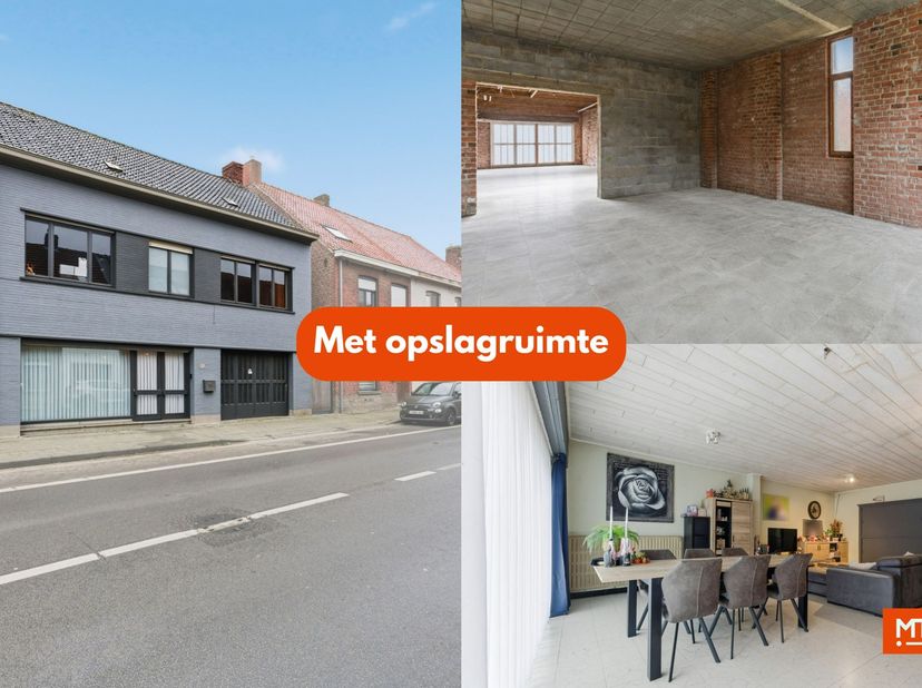 In het centrum van Zonnebeke, op wandelafstand van alle faciliteiten en met een vlotte verbinding naar de A19 Ieper–Kortrijk, bevindt zich deze ruime