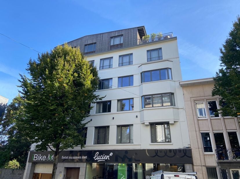 Dit appartement op de vierde verdieping is gerenoveerd en zeer centraal gelegen. Het zeer goed onderhouden gebouw heeft een zeer ruime lift dewelke ge