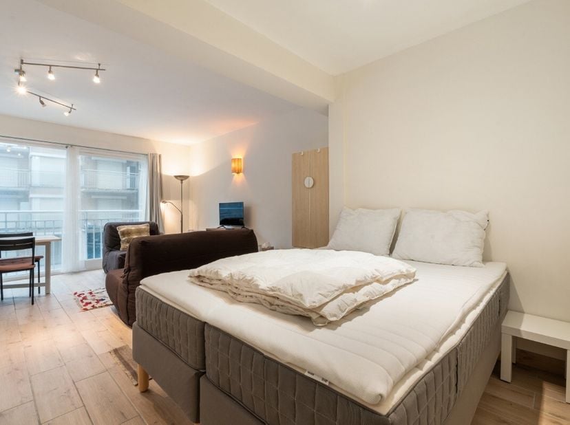 Te koop: gerenoveerde studio in de Steekspelstraat, Koksijde, op 10 meter van de Zeedijk! Deze gerenoveerde studio ligt in het centrum van Koksijde, i