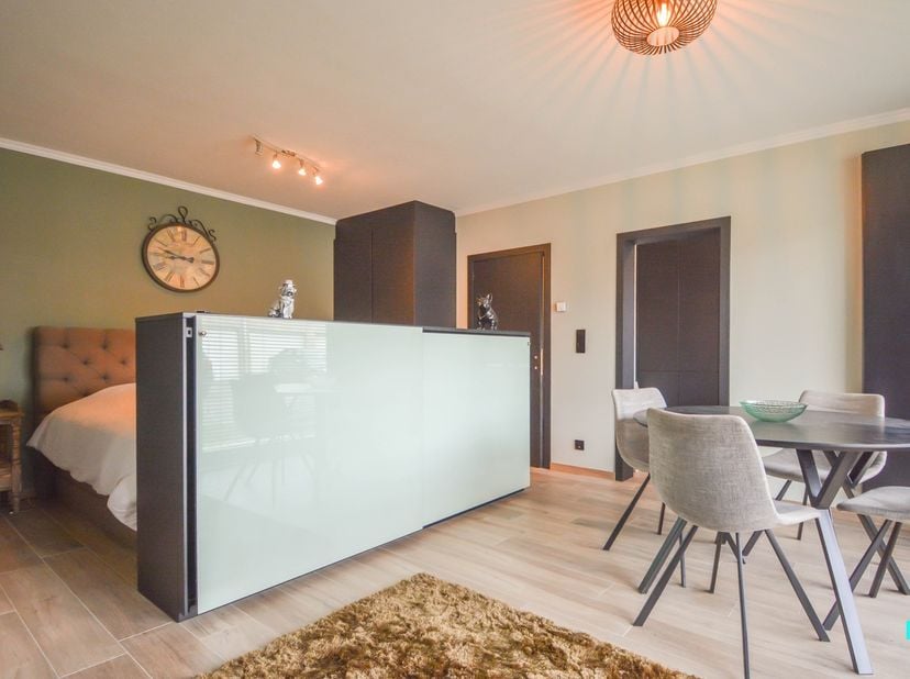 Ontdek deze volledig gerenoveerde studio (2023), gelegen op het gelijkvloers van de residentie "Saturnus I" te Roeselare met een bewoonbare oppervlakt