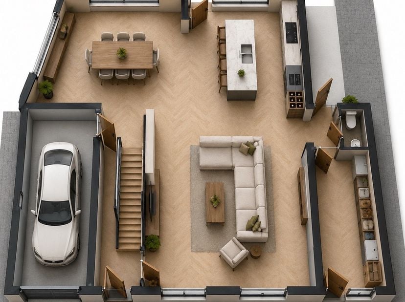 Deze grote gezinswoning ligt in het hartje van Moerbeke dorp. Dit pand biedt vele mogelijkheden en er werden reeds nieuwe architectplannen voor goedge