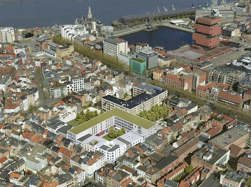 Espace commercial dans le projet de nouvelle construction Falconhoven, situé sur l’Oude Leeuwenrui, dans un quartier animé à proximité de ’t Eilandje