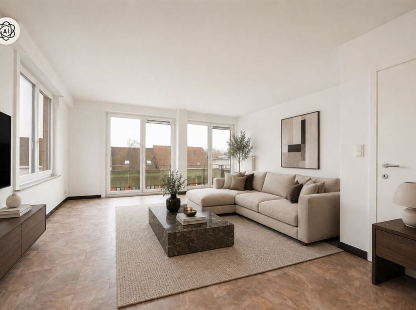 Appartement prêt à emménager avec 2 chambres, une terrasse, une cuisine neuve et une installation électrique conforme, situé en plein centre-ville et