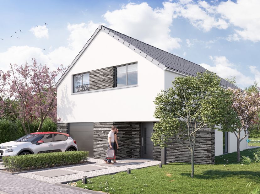 "VILLA  4 FAÇADES PEB A+  HAUTE PERFORMANCE ÉNERGÉTIQUE &amp;amp; QUALITÉ TRADITIONNELLE<br />
Découvrez ce projet de villa 4 façades à l’architecture soi