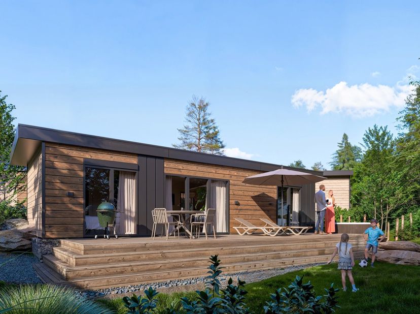 Ontdek de Roptai Lodge, een comfortabele en doordacht ingedeelde vakantiewoning voor maximaal vier personen binnen het toekomstige Resort Papillon Roc