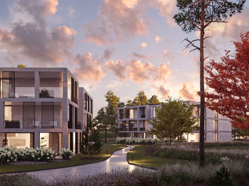 Residentie Konijnenberg: Wonen in het park.<br />
Het project wordt volledig in functie van het bestaande groen gepositioneerd, zodat dit niet geïmpa