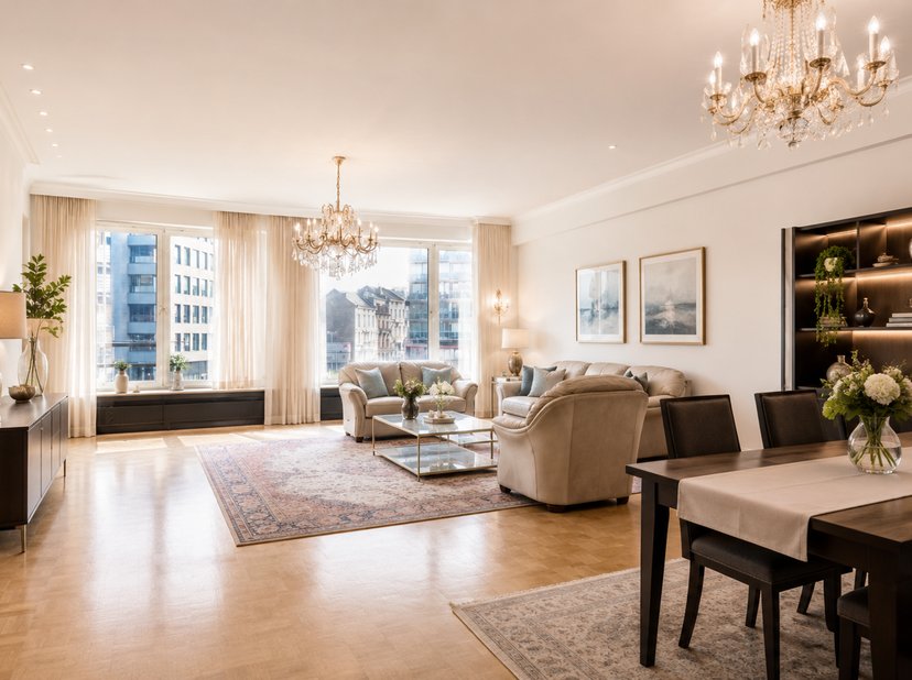 Ruim en lichtrijk appartement (ca. 147 m²) met 2 terrassen<br />
Bent u op zoek naar een comfortabele en centraal gelegen woning in Antwerpen? Dit rui