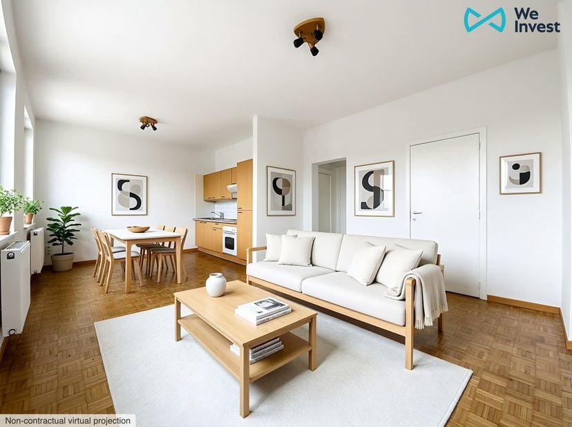 Tel : +32 475 71 63 52 // Email : matthieu.goffin@weinvest.be<br />
We Invest vous propose ce studio avec espace nuit à louer, situé avenue des Frères