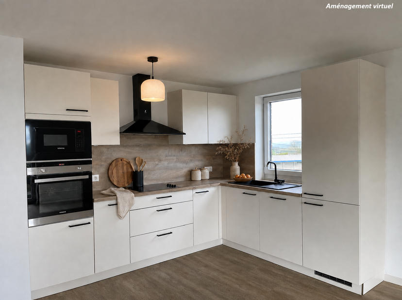 Magnifique appartement récent avec deux chambres situé au 1er étage d’une résidence à Feschaux.<br />
Ce bien bénéficie de tout le confort moderne et