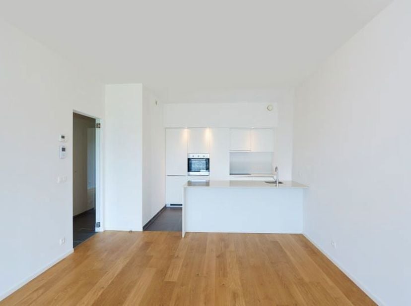 Appartement met 1 slaapkamer van 66 m² op de 1e verdieping, bestaande uit: hal, apart toilet, badkamer, woonkamer met een volledig uitgeruste keuken (