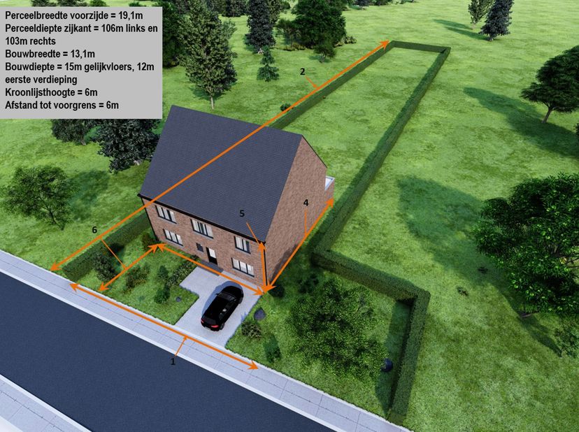 HAALTERT - Uniek gelegen bouwgrond, geschikt voor het bouwen van een open bebouwing, op een uitstekende locatie op een perceel van 1.907 m².<br />
Dez