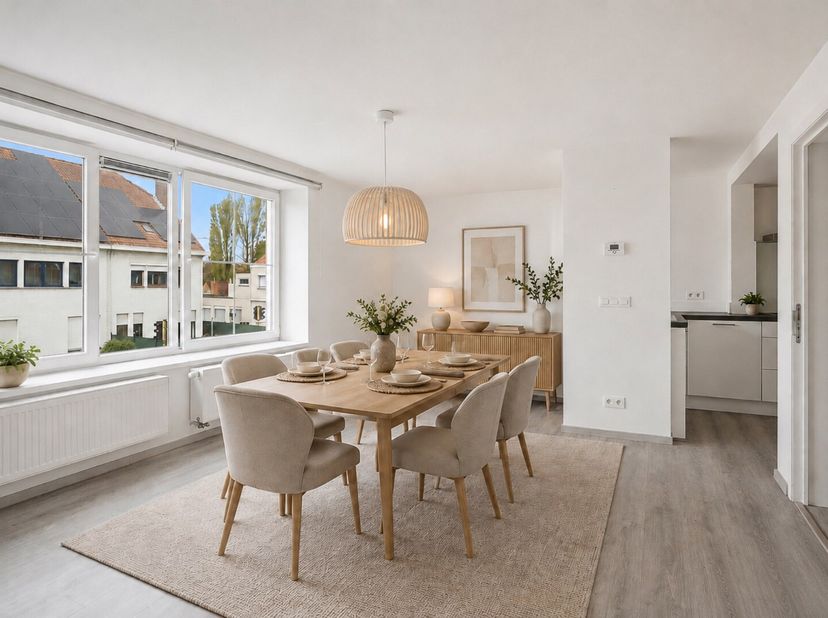 Centraal gelegen in Assebroek bevindt zich dit veelzijdige opbrengsteigendom op een perceel van 240 m², bestaande uit een handelsgelijkvloers met bove