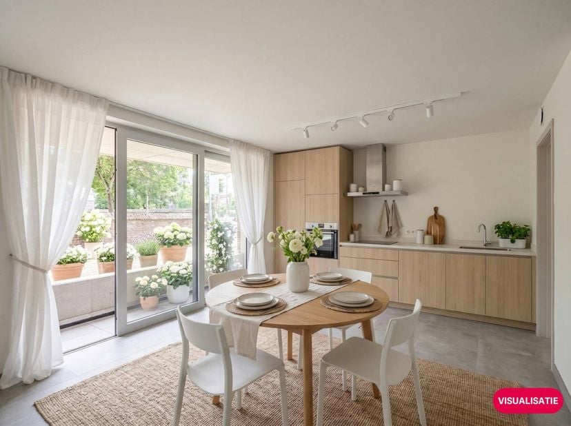 Cet appartement de nouvelle construction à Snaaskerke offre tout le confort moderne et une sensation d'espace exceptionnelle. Cet appartement dispose