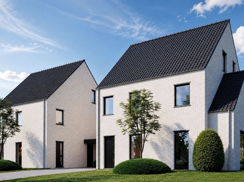 Deze ruime nieuwbouwwoning in de Molenstraat in Hulshout biedt hedendaagse architectuur, veel leefruimte en een energiezuinig comfortniveau. De woning