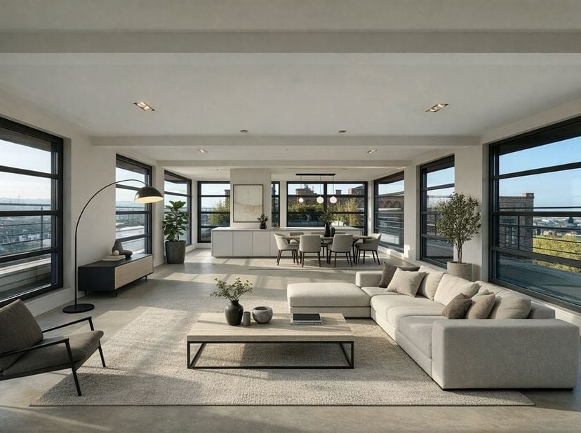TROP TARD EN ATTENTE DE SIGNATURE COMPROMIS Uitzonderlijk pand! Deze loft - duplex - penthouse op het dak van de voormalige Moulins de Ruisbroek kan n