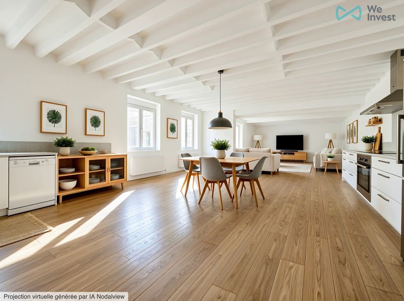 We Invest Ixelles heeft het genoegen u deze unieke loft in casco-staat te presenteren, gelegen op de eerste verdieping van een goed beheerd en onderho
