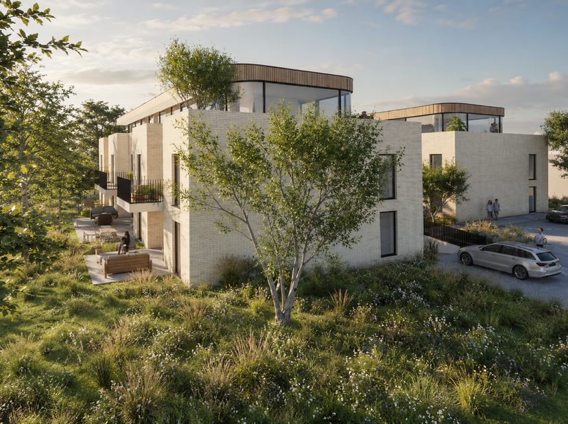 Parkresidentie “Desschel” is een exclusief woonproject met 24 hedendaagse appartementen, harmonieus ingebed in een uitzonderlijke parkachtige omgeving