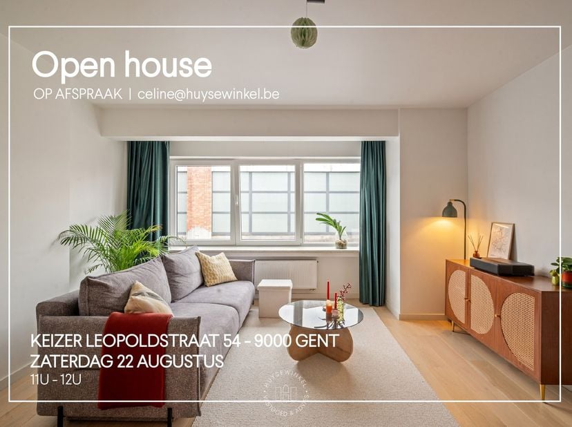 Dit instapklare appartement is gelegen in een kleinschalige residentie binnen de kuip van Gent. Met een woonoppervlakte van 50 m² is dit de perfecte u