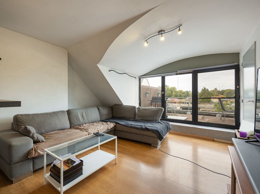 Ontdek dit charmante dak appartement met een bewoonbare oppervlakte van 41m² (indicatief volgens EPC), exclusief het terras, ideaal gelegen nabij bela