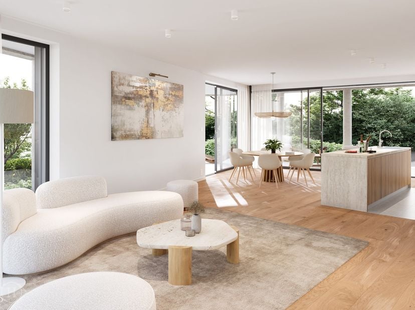 Dit aangename gelijkvloerse appartement combineert een praktische indeling met hedendaags wooncomfort. Met een bewoonbare oppervlakte van 68 m² en een