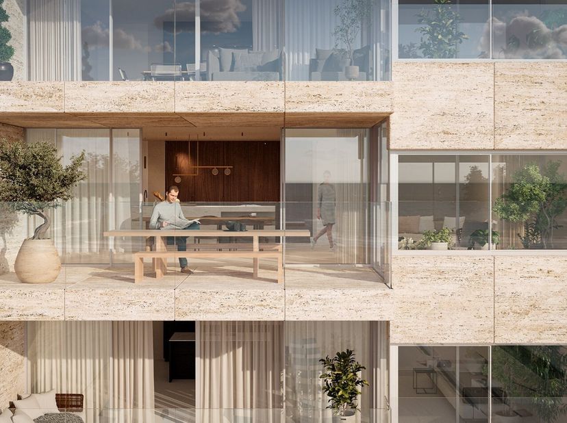 Dit appartement op de achtste verdieping van project Armada biedt een uitzonderlijk uitzicht op de Noordzee en de kustlijn van Oostende. De ligging op
