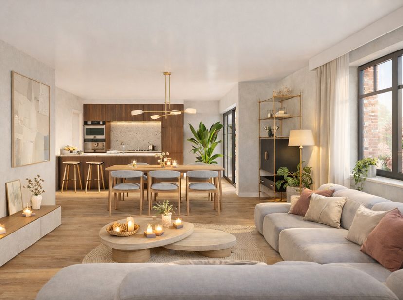 Ontdek dit ruime appartement op de eerste verdieping met 3 slaapkamers, waar licht, comfort en energiezuinig wonen perfect samenkomen. De lichtrijke l