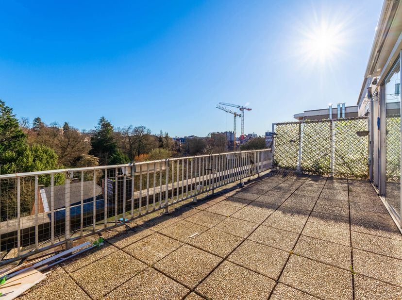 IXELLES, tegenover het prachtige Tenboschpark, op een steenworp afstand van het zeer gewilde Châtelainplein, zeldzame kans: op de 5e en laatste verdie