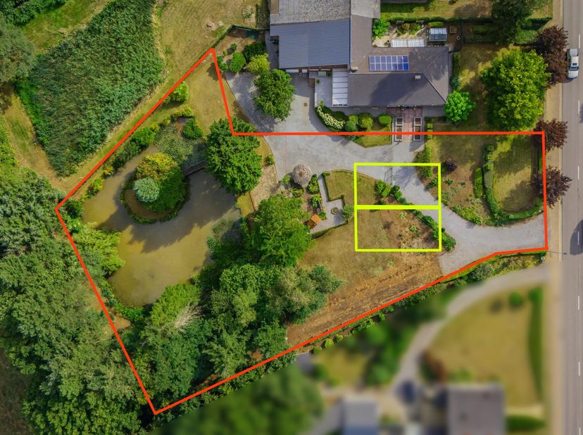 Unieke bouw- of projectgrond 37a 19ca – 2 bouwloten + groenperceel met vijver – Heusden-Zolder – rechtstreeks van de eigenaar <br />
Adres: Stationsst