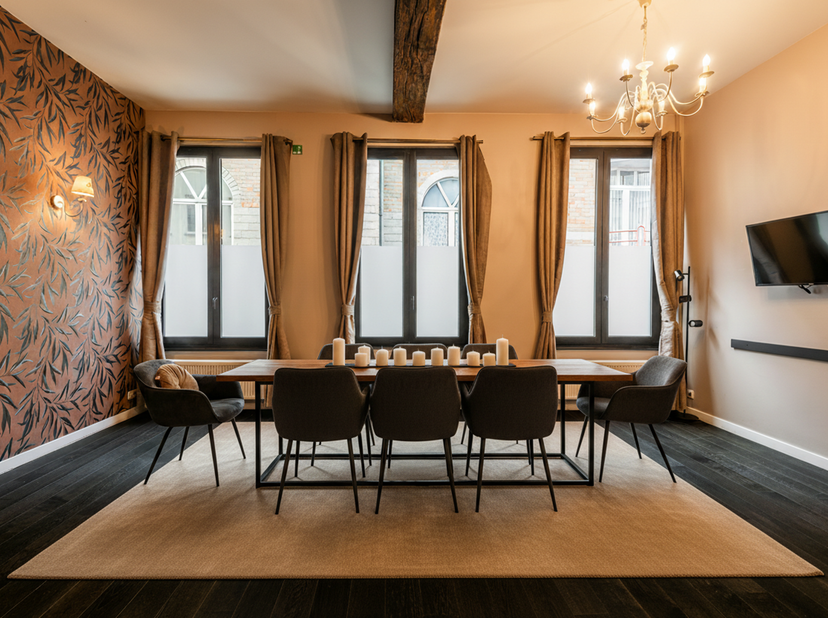 Exceptionnelle maison d’environ 226 m² située dans une rue piétonne calme, au cœur d’Anvers, à deux pas du quartier Het Eilandje, des commerces, des r