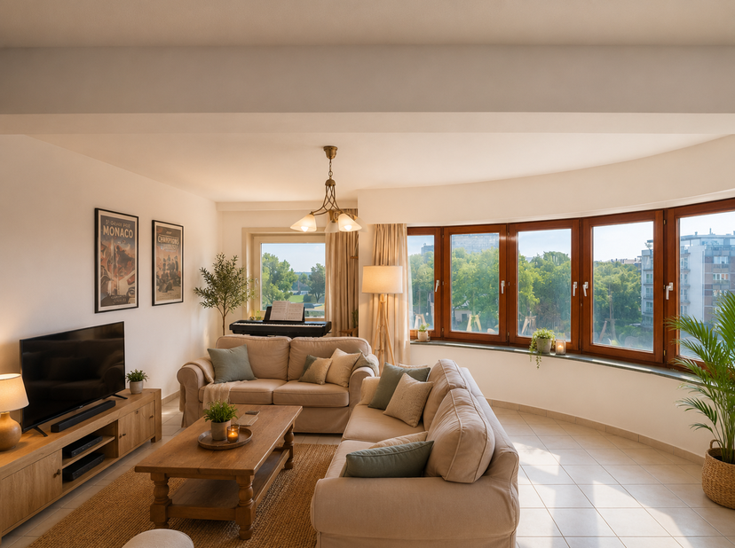 Op een gegeerde locatie aan de Coupure bevindt zich dit verzorgde appartement met een bewoonbare oppervlakte van 102 m². Dankzij de uitstekende liggin