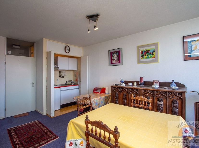 Bent u op zoek naar een appartement dat u volledig naar eigen smaak kunt moderniseren? Dan is dit verzorgde éénslaapkamerappartement op de zesde verdi