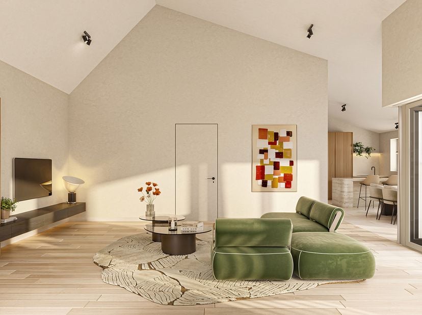 Appartement au deuxième étage - 2 chambres à coucher - Espace de vie lumineux avec cuisine ouverte - Terrasse spacieuse - Débarras pratique - Pompe à