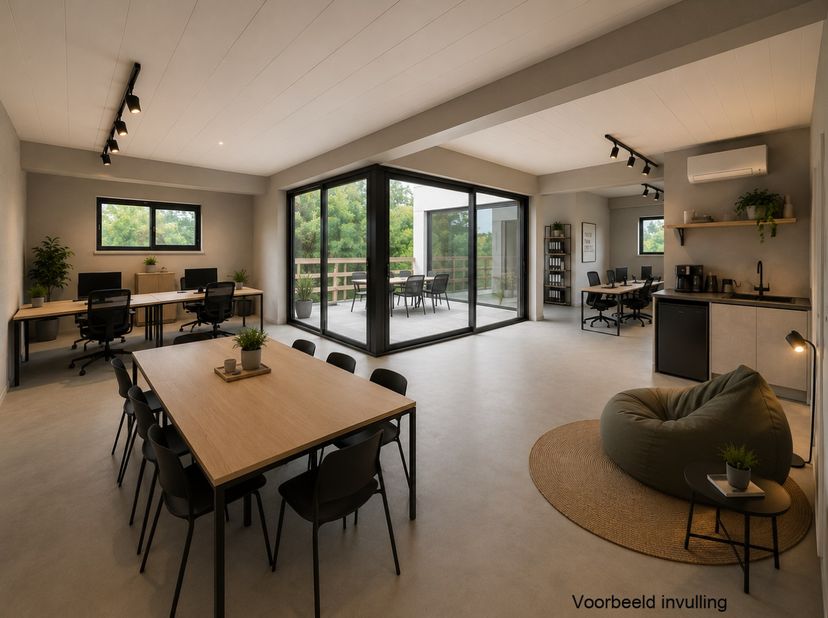 Momenteel casco kantoorruimte (ca 180 m²) met terras (ca 20 m²), gesitueerd op de eerste verdieping van een recente industriebouw in het kloppend hart