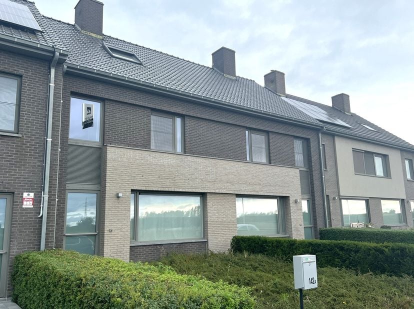 Gezellige woning met terras, tuin en grote dubbele garage. <br />
INDELING:<br />
GELIJKVLOERS:<br />
Hall met gastentoilet. De living biedt ruimte vo