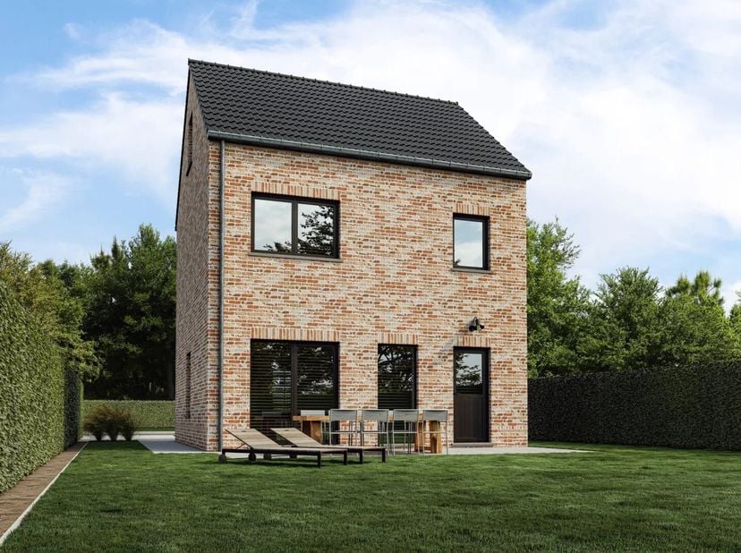 Op een mooie locatie in Lommel (Barrier) realiseren wij deze stijlvolle open bebouwing in tijdloze pastoriestijl. Een woning waar charme, comfort en k