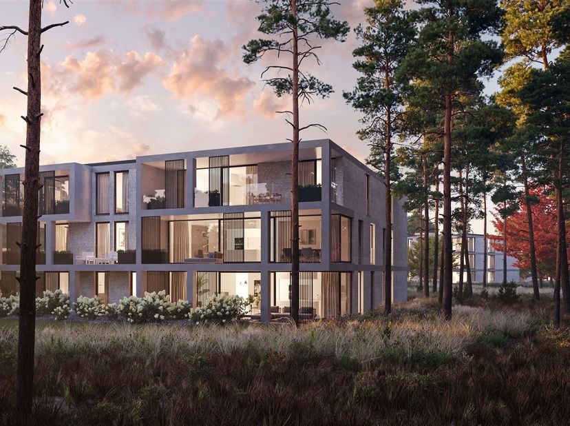 Residentie Konijnenberg: Wonen in het park.<br />
Het project wordt volledig in functie van het bestaande groen gepositioneerd, zodat dit niet geïmpa