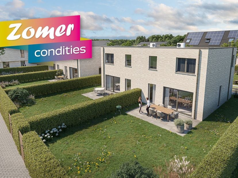 Stap binnen in jouw toekomstig huis, een oase van rust in een groene omgeving. Deze prachtige duurzame en energiezuinige A+ halfopen woning bestaat ui
