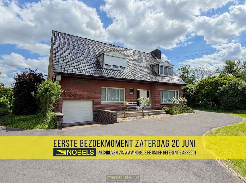 1ste bezoekdag zaterdag 20 juni! Inschrijven kan via www.nobels.be onder referentienummer 4383291.<br />
<br />
RUIME VILLA met een BEWOONBARE OPPERVL