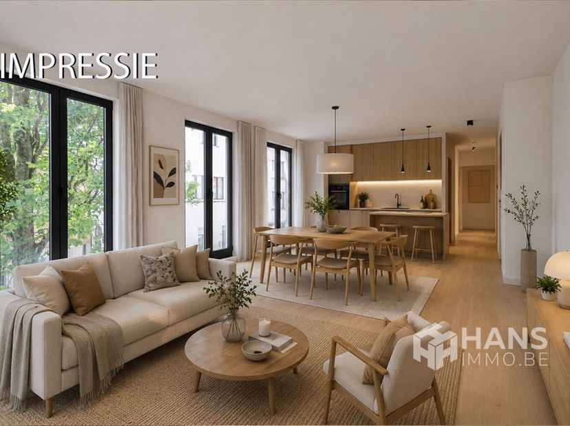 Appartement neuf (84 m²) avec 2 chambres et une terrasse orientée sud (6 m²) à Anvers (2020)<br />
<br />
Le bien est situé à l'angle de deux rues à