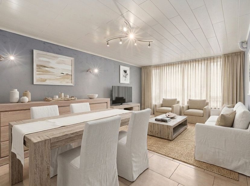 Blankenberge: Gelijkvloersappartement met 3 slaapkamers te koop aan achterzijde van Zeedijk. Op het casinoplein van Blankenberge vinden we dit ruim ge