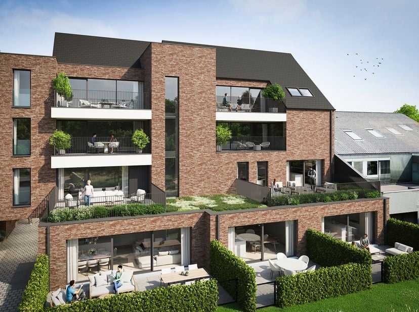 INDELING <br />
<br />
Dit gelijkvloers appartement beschikt over een heldere en functionele indeling met een duidelijke scheiding tussen leef- en sla
