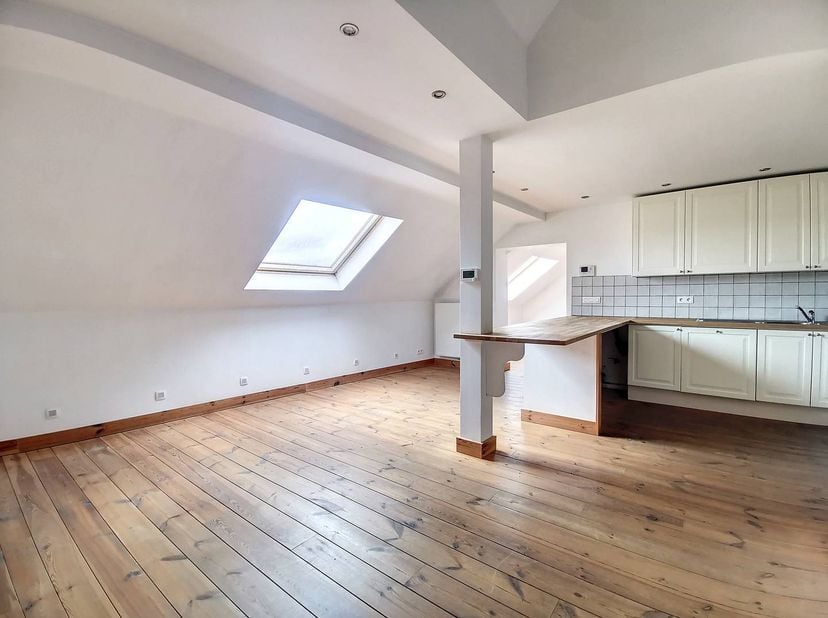Op zoek naar karaktervol vastgoed in Brussel? Ontdek dan zeker dit lichtrijke appartement te huur in Elsene. Het pand bevindt zich op de vierde verdie
