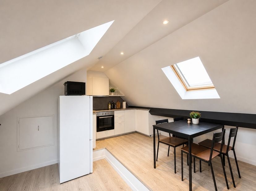 Expat Housing vous propose ce charmant duplex meublé au style cosy, idéalement situé dans le quartier universitaire, à proximité des transports, des c